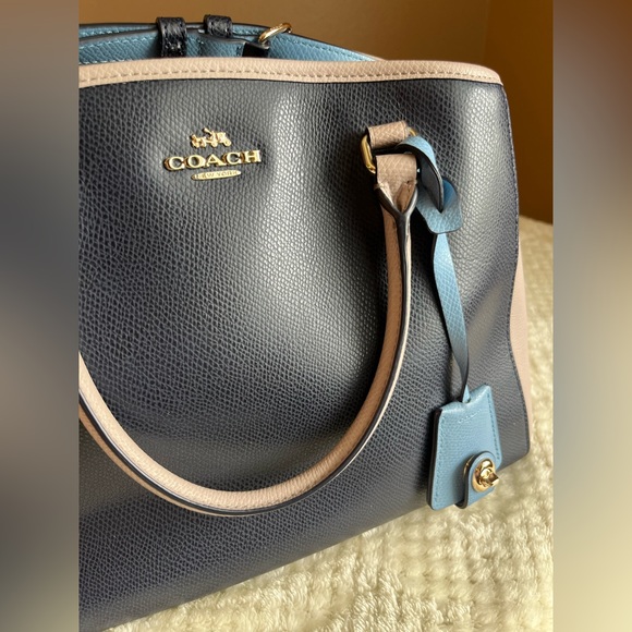 Coach Small Margot Carryall in Crossgrain Leather color block - Picture 3 of 10